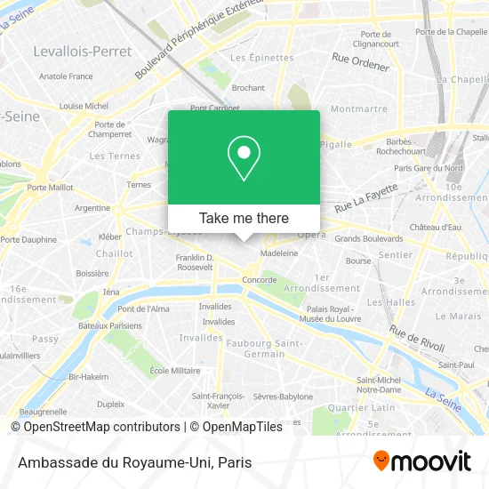 Ambassade du Royaume-Uni map