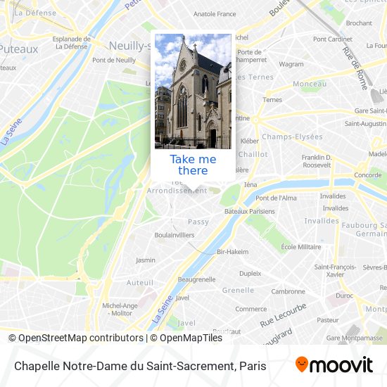 Mapa Chapelle Notre-Dame du Saint-Sacrement