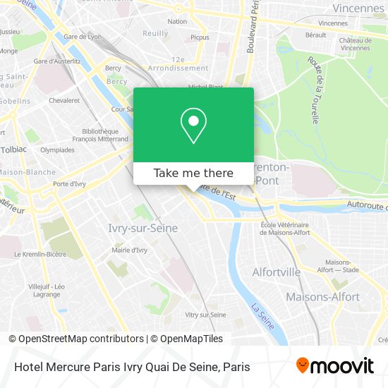 Mapa Hotel Mercure Paris Ivry Quai De Seine