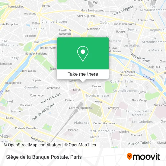 Siège de la Banque Postale map