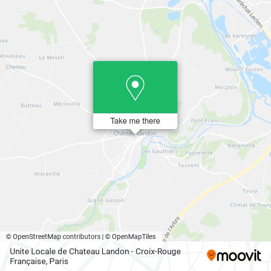 Mapa Unite Locale de Chateau Landon - Croix-Rouge Française