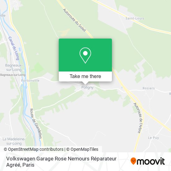 Mapa Volkswagen Garage Rose Nemours Réparateur Agréé