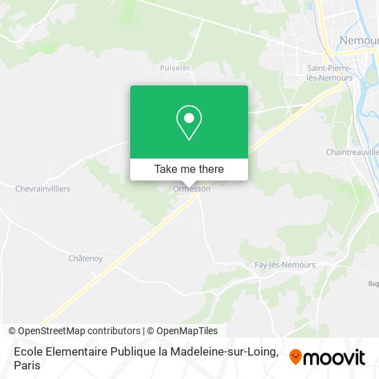 Mapa Ecole Elementaire Publique la Madeleine-sur-Loing