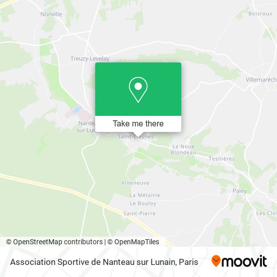 Mapa Association Sportive de Nanteau sur Lunain