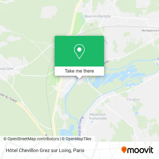 Hôtel Chevillon Grez sur Loing map