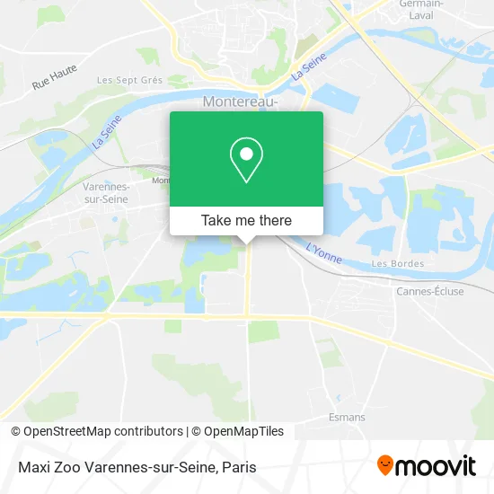 Maxi Zoo Varennes-sur-Seine map