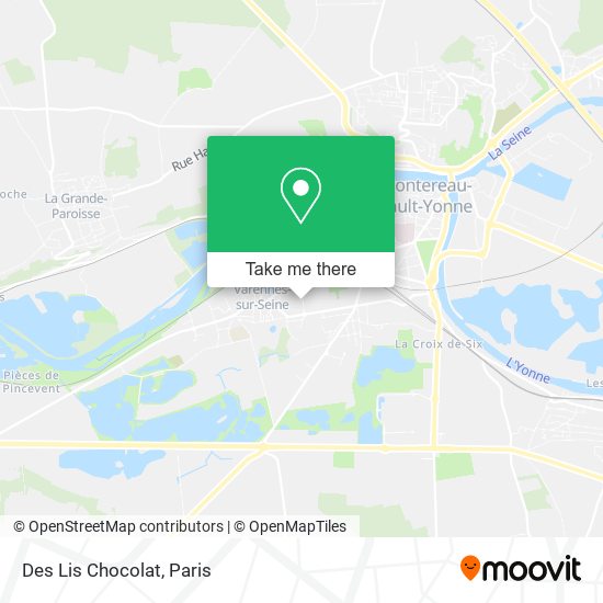 Des Lis Chocolat map