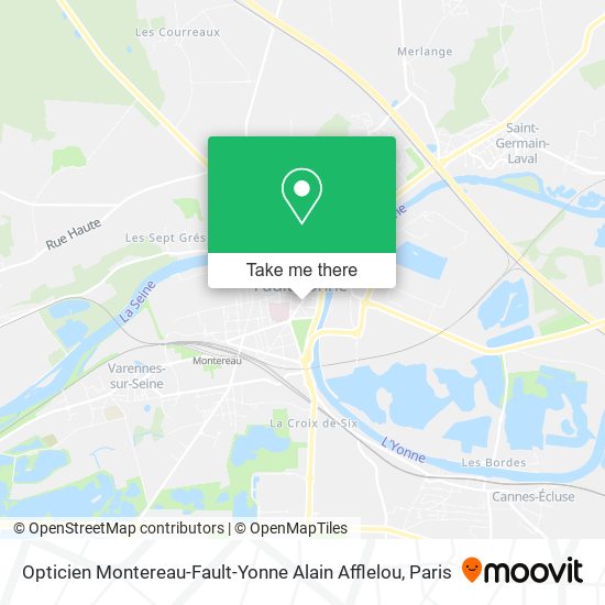 Opticien Montereau-Fault-Yonne Alain Afflelou map