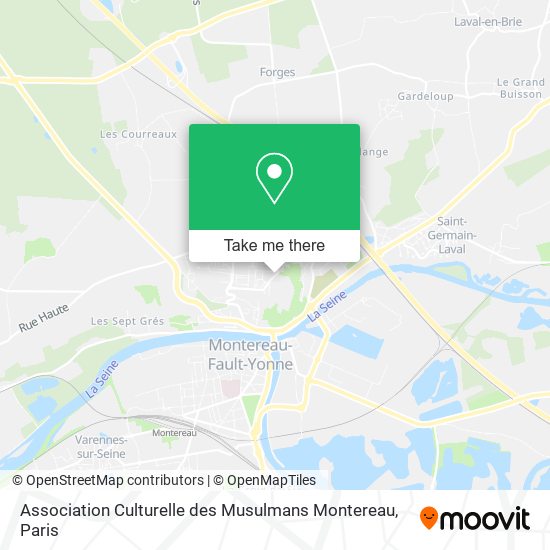 Mapa Association Culturelle des Musulmans Montereau