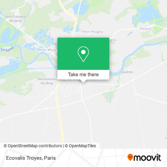 Mapa Ecovalis Troyes