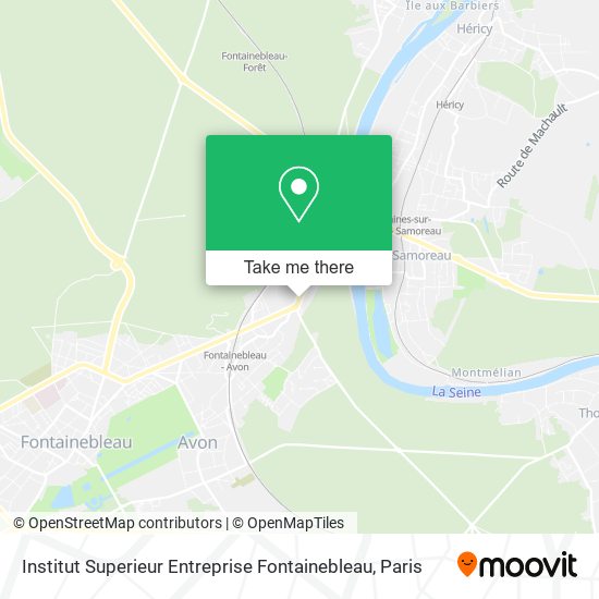 Mapa Institut Superieur Entreprise Fontainebleau