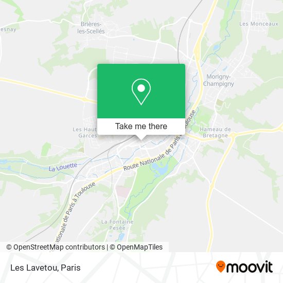 Mapa Les Lavetou
