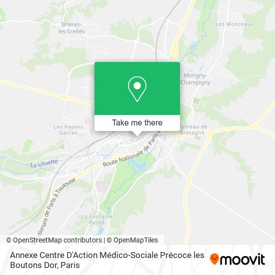 Mapa Annexe Centre D'Action Médico-Sociale Précoce les Boutons Dor