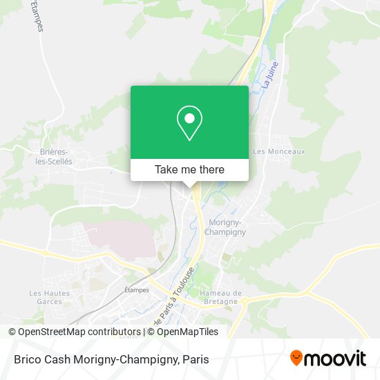 Brico Cash Morigny-Champigny map