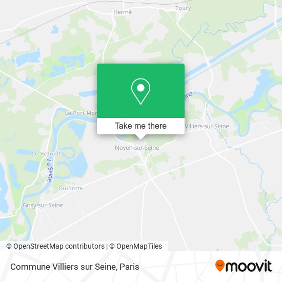 Mapa Commune Villiers sur Seine