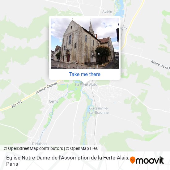 Mapa Église Notre-Dame-de-l'Assomption de la Ferté-Alais