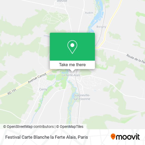 Festival Carte Blanche la Ferte Alais map