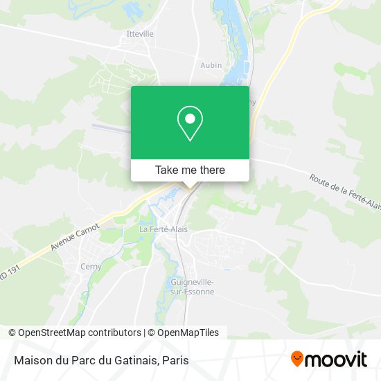Maison du Parc du Gatinais map