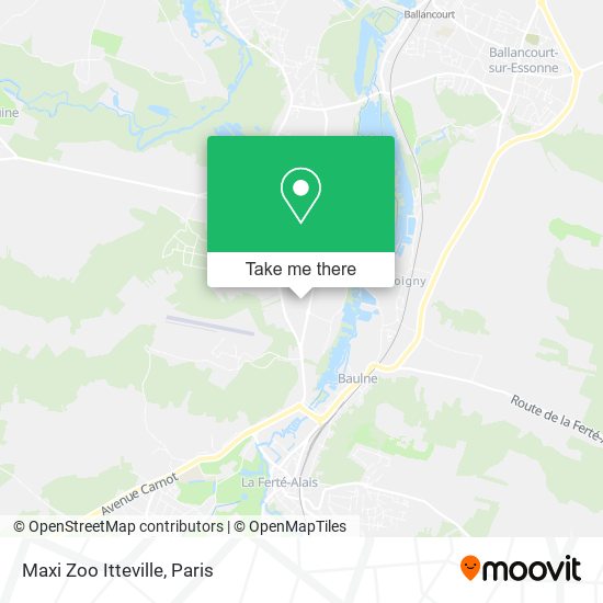 Maxi Zoo Itteville map