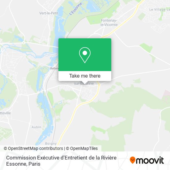 Mapa Commission Exécutive d'Entretient de la Rivière Essonne