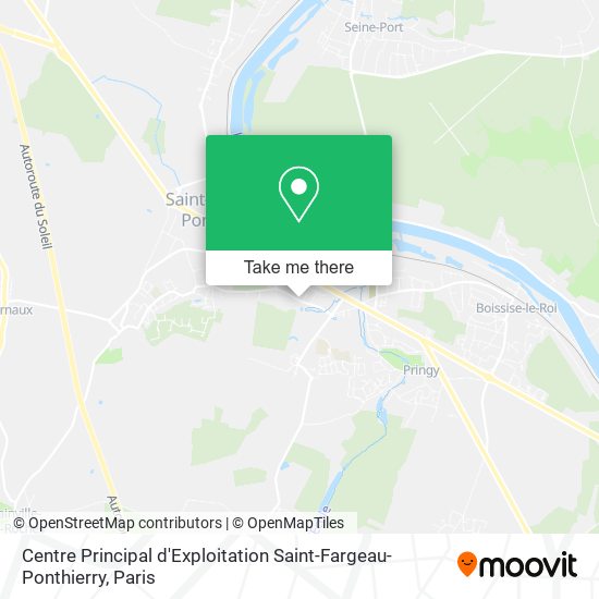 Mapa Centre Principal d'Exploitation Saint-Fargeau-Ponthierry