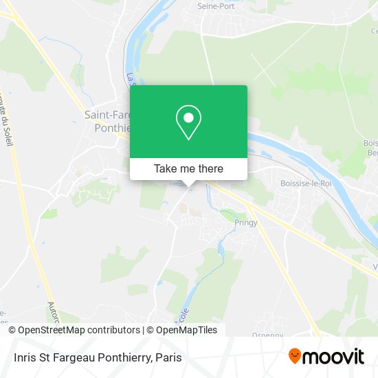Mapa Inris St Fargeau Ponthierry