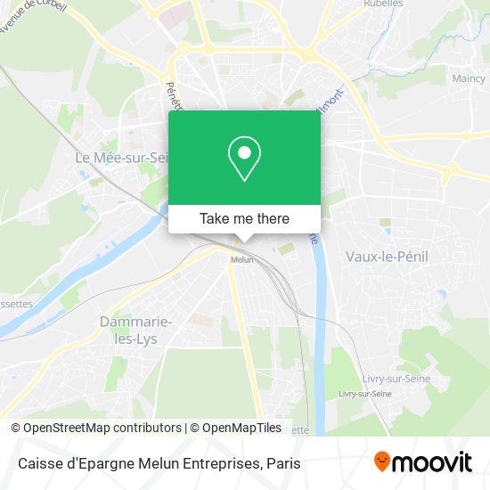 Mapa Caisse d'Epargne Melun Entreprises