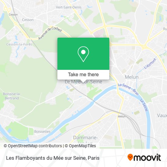 Les Flamboyants du Mée sur Seine map