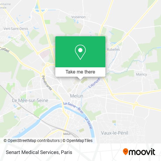 Mapa Senart Medical Services