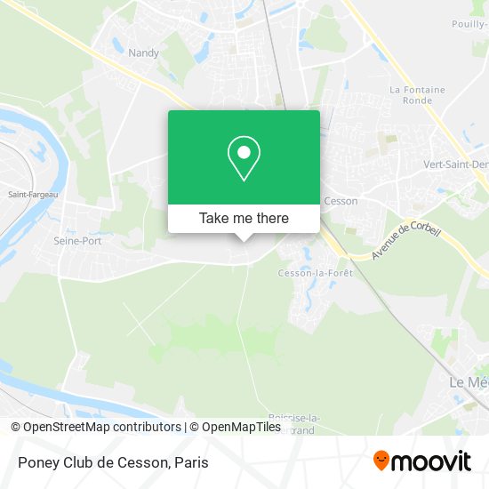 Mapa Poney Club de Cesson