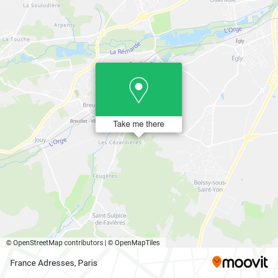 France Adresses map