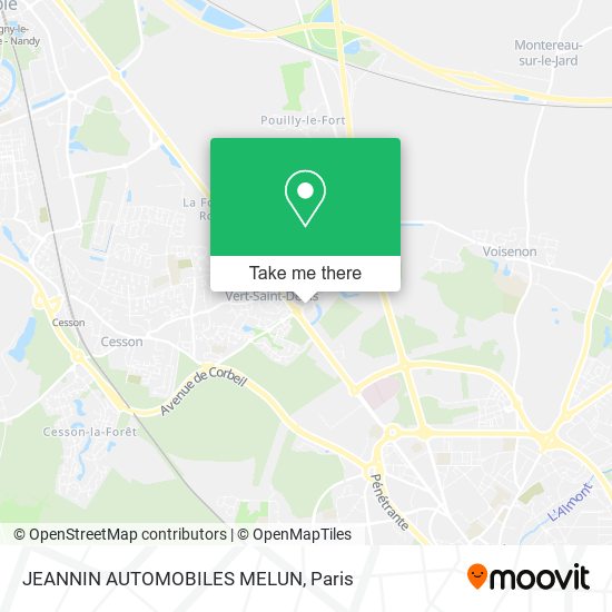 JEANNIN AUTOMOBILES MELUN map
