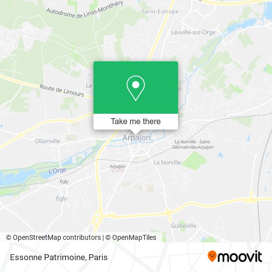 Essonne Patrimoine map