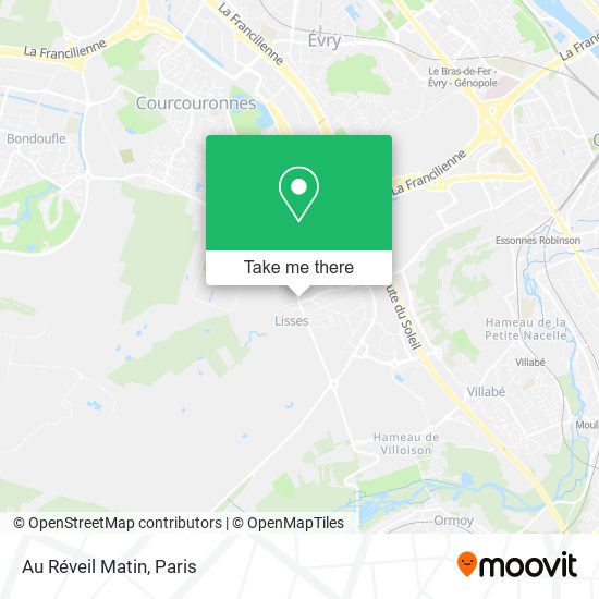 Au Réveil Matin map