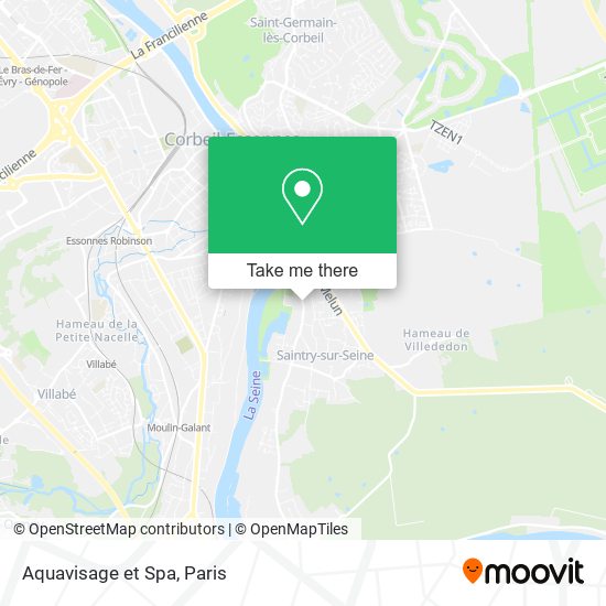 Aquavisage et Spa map