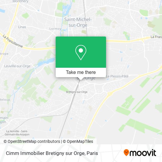 Cimm Immobilier Bretigny sur Orge map