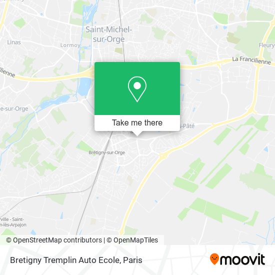 Bretigny Tremplin Auto Ecole map