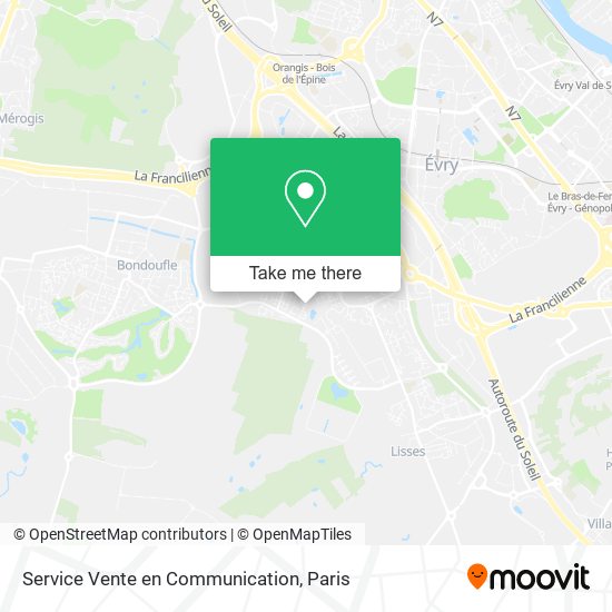 Service Vente en Communication map