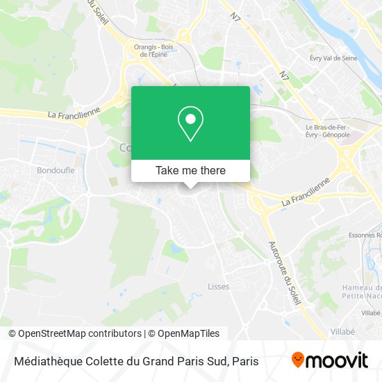 Médiathèque Colette du Grand Paris Sud map