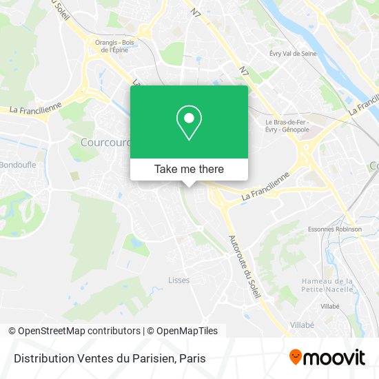 Distribution Ventes du Parisien map