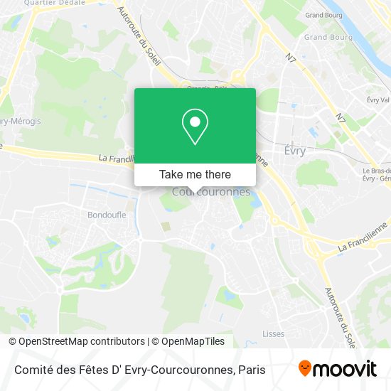 Comité des Fêtes D' Evry-Courcouronnes map