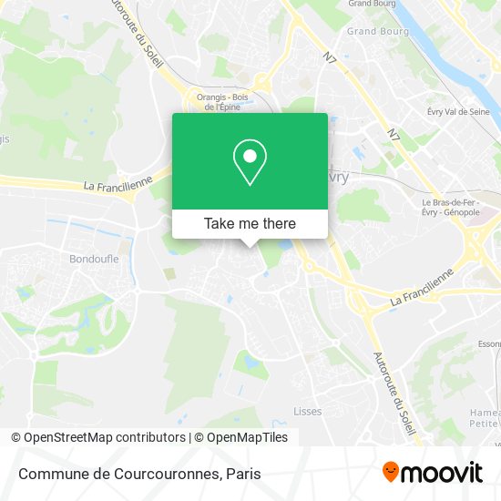 Commune de Courcouronnes map