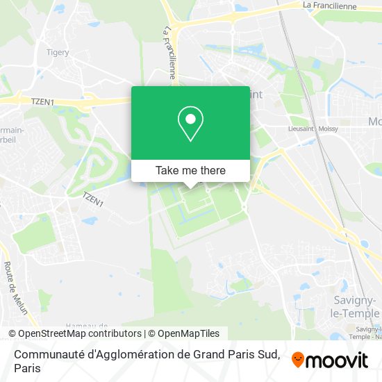 Communauté d'Agglomération de Grand Paris Sud map