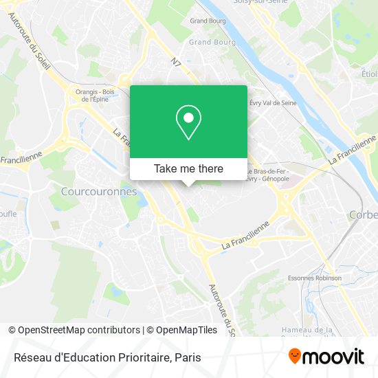 Réseau d'Education Prioritaire map