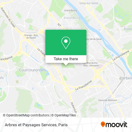 Arbres et Paysages Services map