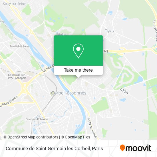 Mapa Commune de Saint Germain les Corbeil