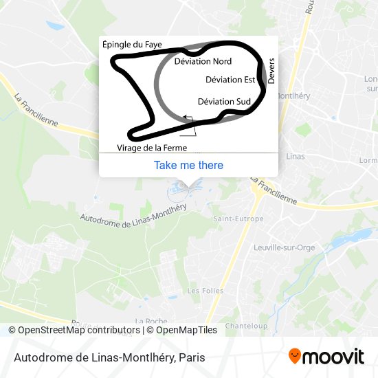 Autodrome de Linas-Montlhéry map