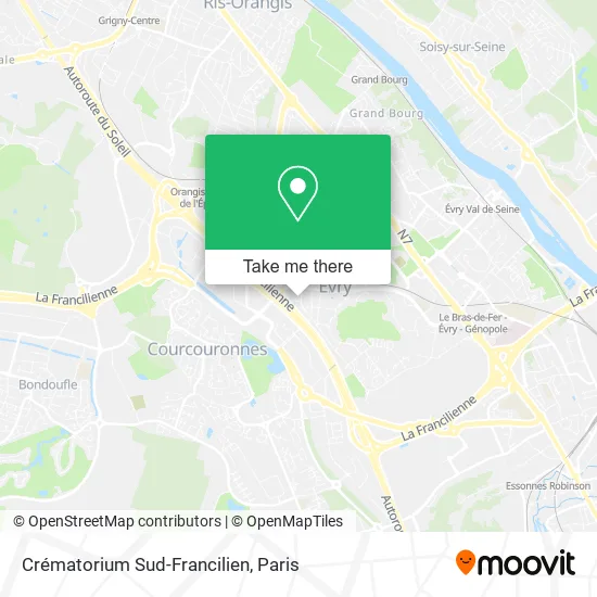 Crématorium Sud-Francilien map