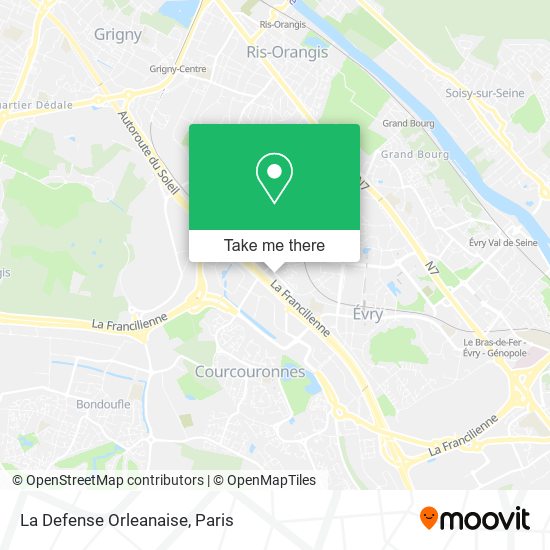 Mapa La Defense Orleanaise