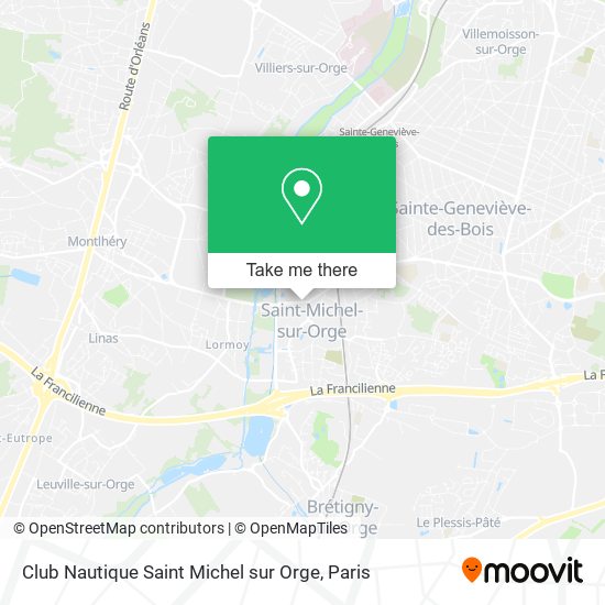 Club Nautique Saint Michel sur Orge map